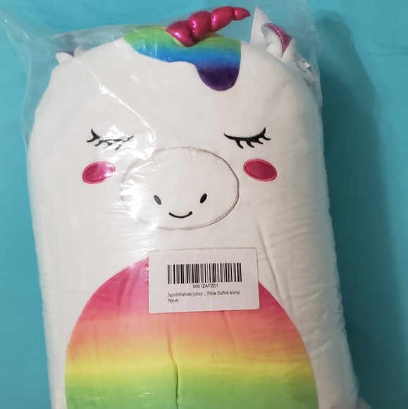 Large Justice unicorn marshmallow pillow - Picture 3 of 4
